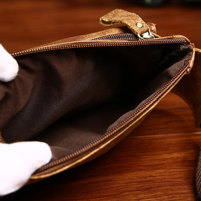 Sac banane homme en cuir rectangulaire chic