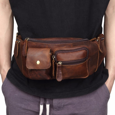 Sac banane homme en cuir