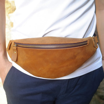 Sac banane homme cuir crazyhorse