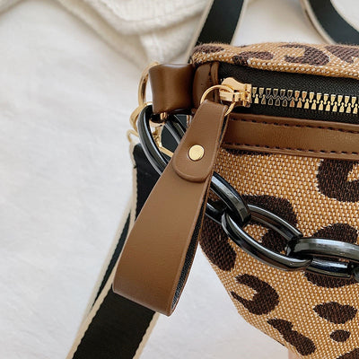 Sacoche banane femme motif panthère