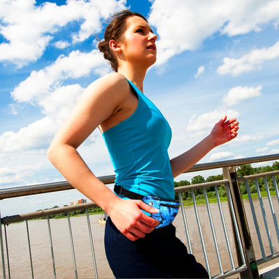 Sac banane bleu sport