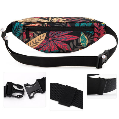 Sac banane sacoche imprimé feuillage