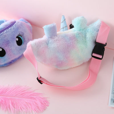 Sac banane mignon kawaii licorne fourrure