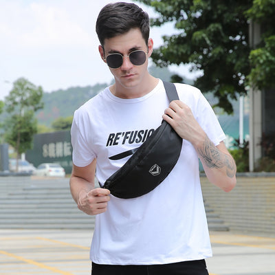 Sac banane noir sportswear homme waterproof