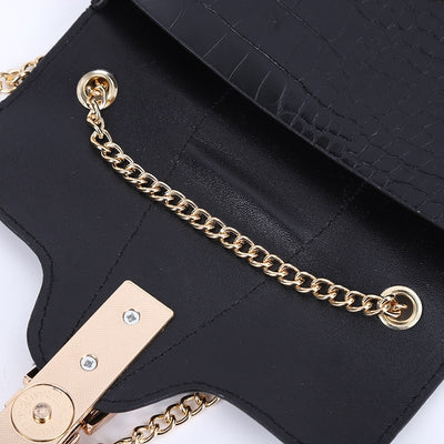 Sacoche banane chic cuir croco femme