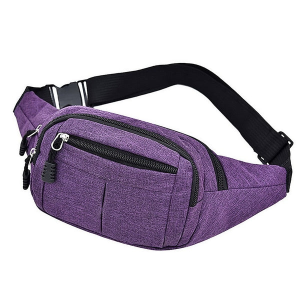 Sac banane tissu violet