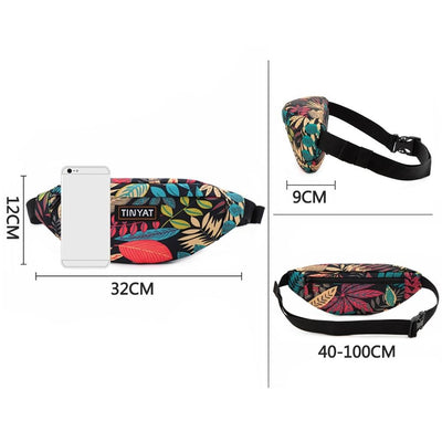 Sac banane sacoche imprimé feuillage