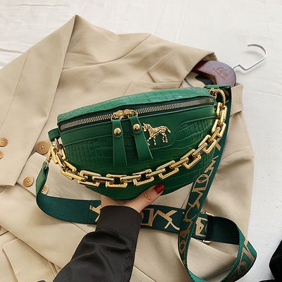 Sac banane bandoulière cuir chic