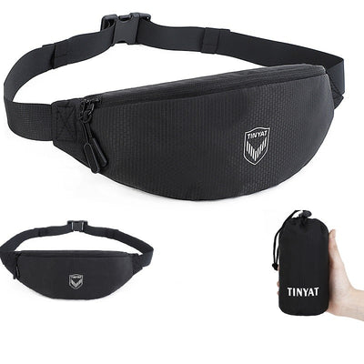 Sac banane noir sportswear homme waterproof