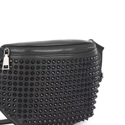 Sac banane similicuir femme cloutée gothique