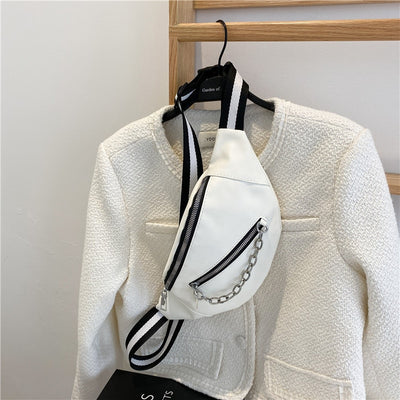 Sacoche banane chic blanc femme