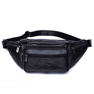 Sac banane cuir marron