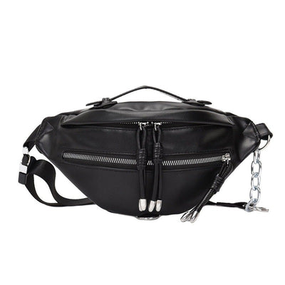 Sac banane similicuir noir femme