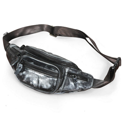 sac banane lisse marron