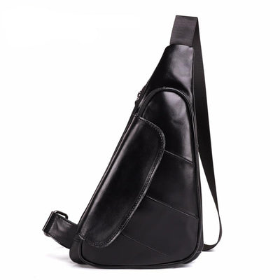 Sac banane cuir noir homme