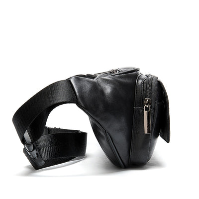 Sac banane noir cuir