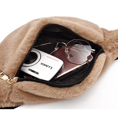 Sac banane femme fourrure