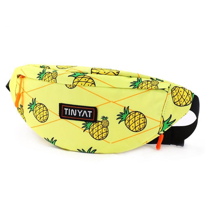 Sac banane fantaisie jaune ananas imprimés colorés