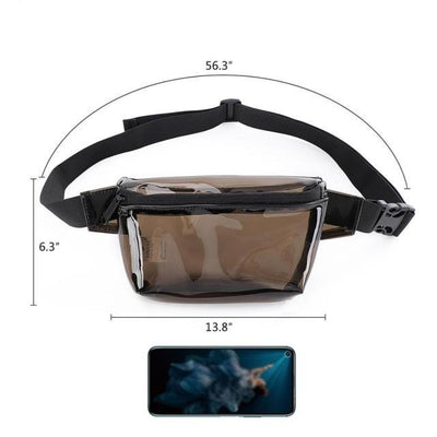 Sac banane fourre-tout transparent femme