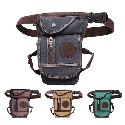 Sac banane jean cuir sport moto velo