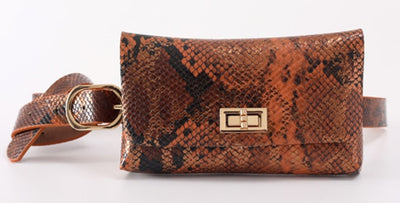 Sac banane femme vintage cuir imprimé