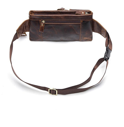 Sac banane compartimenté en cuir homme