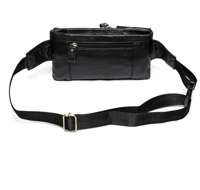 Sac banane compartimenté en cuir homme