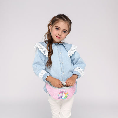 Sac banane fantaisie licorne et paillettes enfant