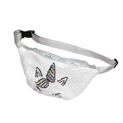 Sac banane fantaisie licorne et paillettes enfant