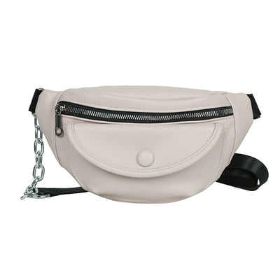 Sac banane cuir blanc femme chic