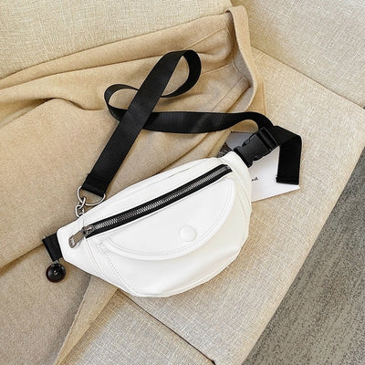 Sac banane cuir blanc femme chic