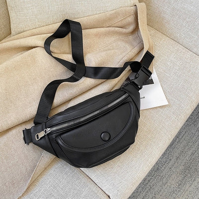 Sac banane cuir blanc femme chic