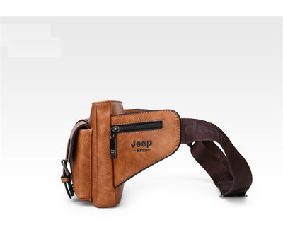 Sac banane cuir homme multi-compartiments