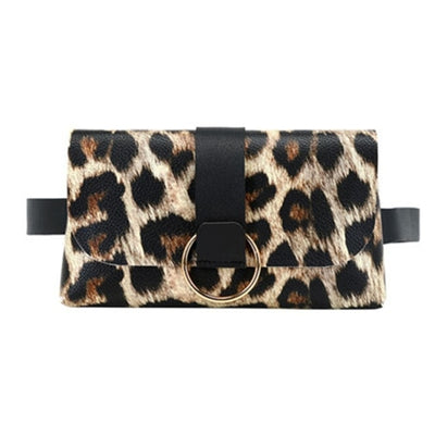 Sac banane femme chic style enveloppe en cuir