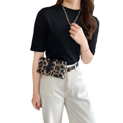 Sac banane femme chic style cuir imprimé