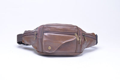 sac banane cuir vintage large multifonction