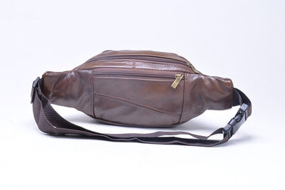 sac banane cuir vintage large multifonction